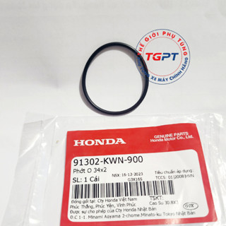 Phốt O 34×2, phốt bơm nước xe Vario, xe AB 125-150, xe PCX /91302-KWN-900