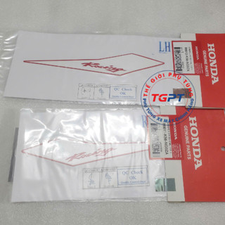 Tem tai thỏ xe Sonic trắng đỏ Racing / 86611-K56-NG0ZA/ 86612-K56-NG0ZA