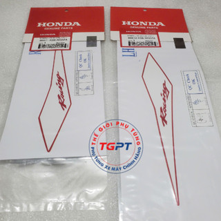 Tem tai thỏ xe Sonic trắng đỏ Racing / 86611-K56-NG0ZA/ 86612-K56-NG0ZA