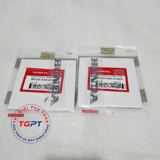 Tem chữ nổi Honda trắng dán cánh yếm Vario /86103-K59-A70ZA