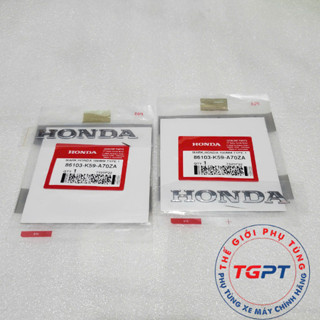 Tem chữ nổi Honda trắng dán cánh yếm Vario /86103-K59-A70ZA