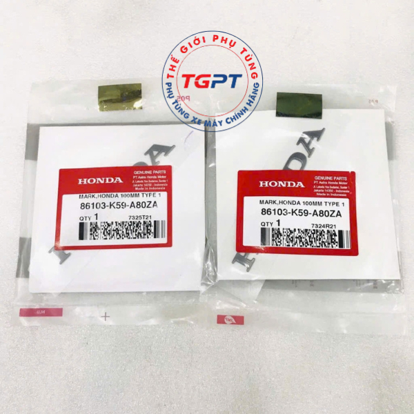 Tem chữ nổi Vario 150 & Honda màu khói /86103-K59-A80ZA/86831-K59-A80ZA