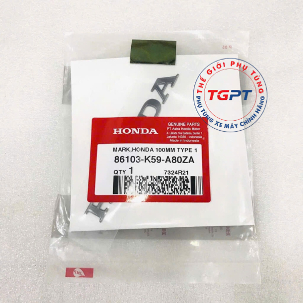 Tem chữ nổi Vario 150 & Honda màu khói /86103-K59-A80ZA/86831-K59-A80ZA