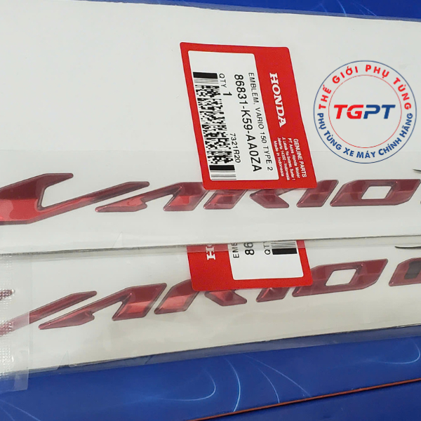 Tem chữ Vario 150 Màu Đỏ /86831-K59-AA0ZA