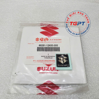 Tem logo S nhỏ che bình nước mát xe Raider fi, xe Satria fi / 68281-12K00-000