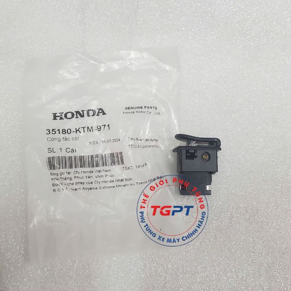 Công tắc còi, Nút kèn Wave RS, Future Neo, Wave A, S100 /35180-KTM-971