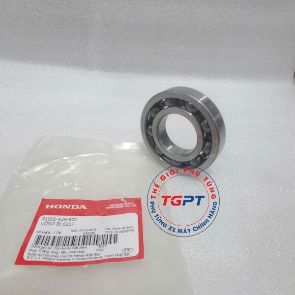 Vòng bi 6207, Bạc đạn dên Air Blade 125, Lead 125, Vario, Click 150, PCX 125, SH Mode 2014 /91002-KZR-602