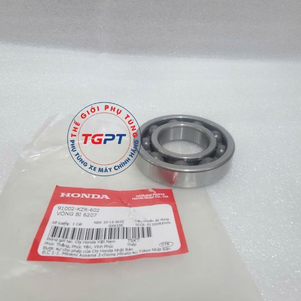 Vòng bi 6207, Bạc đạn dên Air Blade 125, Lead 125, Vario, Click 150, PCX 125, SH Mode 2014 /91002-KZR-602