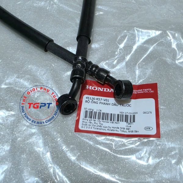 Bộ ống phanh dầu trước, Dây dầu thắng trước Wave Blade, Wave S110, Future X - 45126-K57-V01