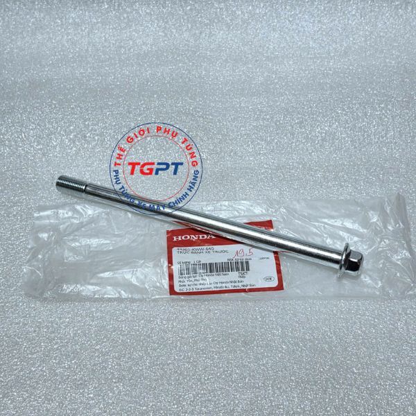 Trục bánh trước Wave S110, RS 110 (2012-2013), Future 125, SH mode ABS, W Blade, Alpha 110, RSX 110 (2012-2023), Vision 2021 mâm 5 cây - 44301-KWW-640