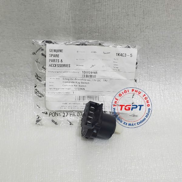 Công tắc điện khóa xe (13V DC - 7A), Đít từ đuôi ổ khóa Vespa LX, Liberty, Fly - 1D002444R