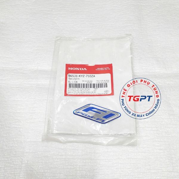 Tem logo Fi màu xanh dán ốp đầu dùng cho nhiều dòng xe - 86531-KYZ-710ZA