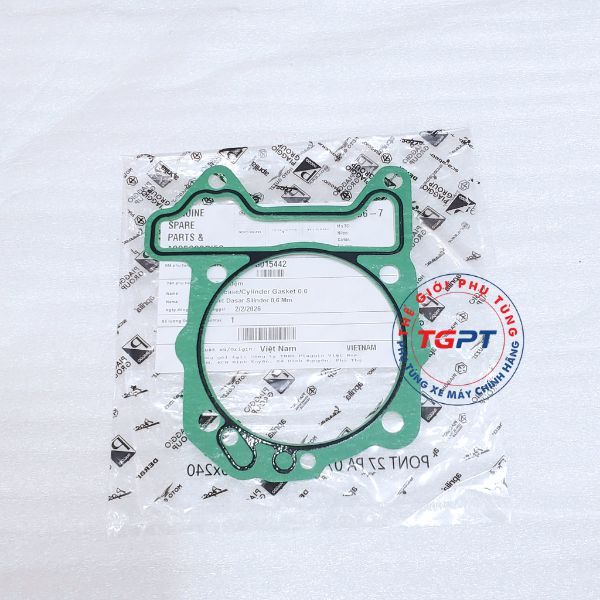 Gioăng đệm, ron chân lòng Vespa 3V (0.6mm) LX, Fly, Liberty, GTS, Prima, Sprint, S, 946 (ie) (2012-2018) - B015442