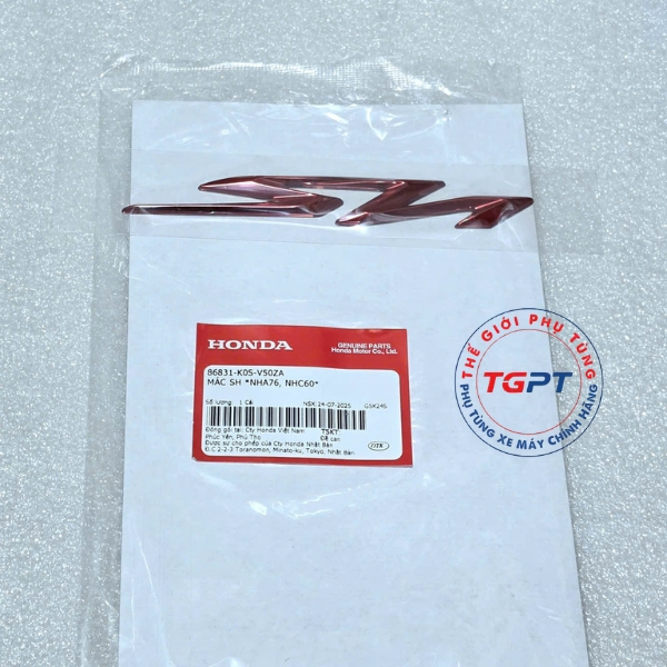 Biểu Tượng Sh, Tem chữ nổi SH 2020-2026 (125/150/160) - 86831-K0R-V00ZA/ 86831-K0R-VC0ZA/ 86831-K0S-V50ZA
