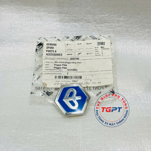 Tem nhãn Piaggio, Logo mặt nạ Liberty, Medley, Beverly, Fly - 1B003766