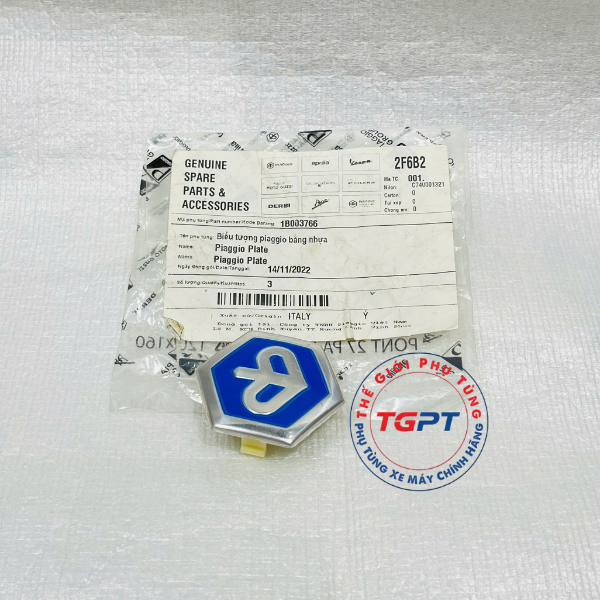 Tem nhãn Piaggio, Logo mặt nạ Liberty, Medley, Beverly, Fly - 1B003766