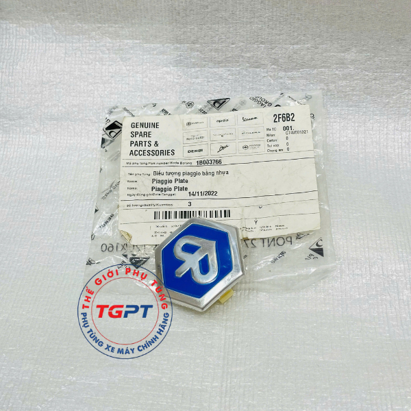 Tem nhãn Piaggio, Logo mặt nạ Liberty, Medley, Beverly, Fly - 1B003766