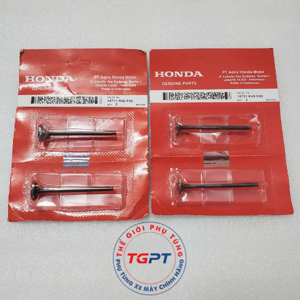 Xu páp nạp - xả,Xupap Vario 160,Sh 2020+,Sh mode 2020+  (1 bộ 2 cây nạp + 2 cây xả) /14711-K40-F00/14721-K40-F00