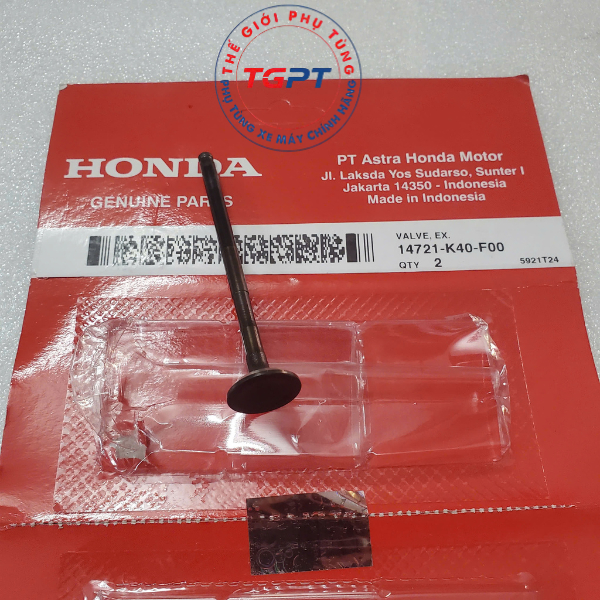 Xu páp nạp - xả,Xupap Vario 160,Sh 2020+,Sh mode 2020+  (1 bộ 2 cây nạp + 2 cây xả) /14711-K40-F00/14721-K40-F00