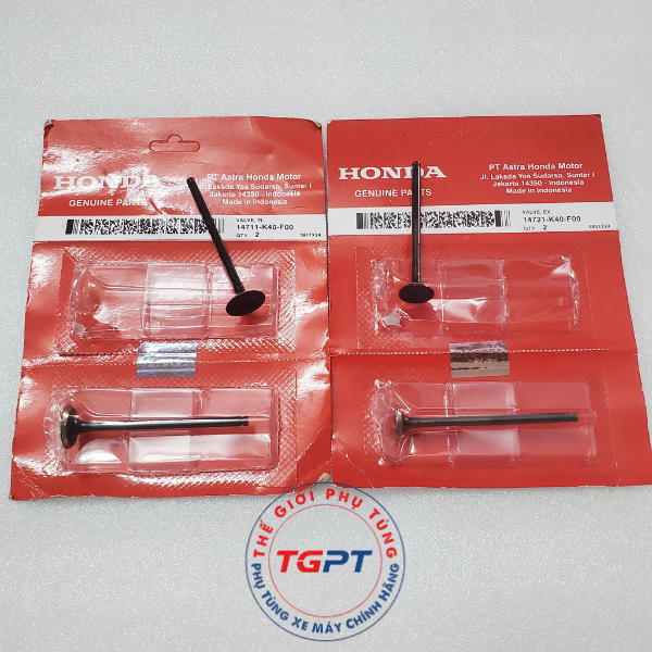 Xu páp nạp - xả,Xupap Vario 160,Sh 2020+,Sh mode 2020+  (1 bộ 2 cây nạp + 2 cây xả) /14711-K40-F00/14721-K40-F00