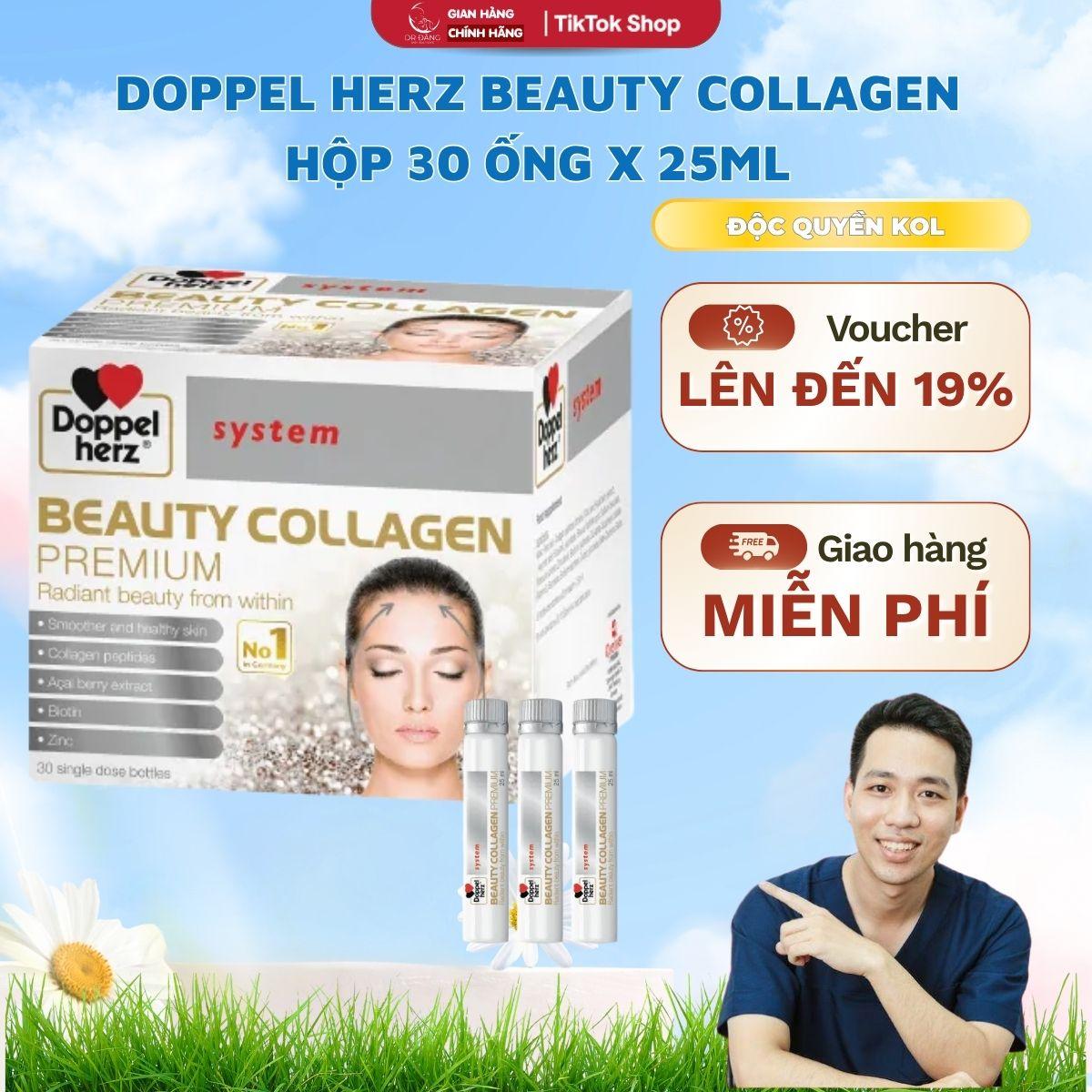 Thực phẩm chống lão hóa Doppel Herz Beauty Collagen Hộp 30 ống x 25ml - 12T