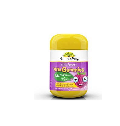 Kẹo rau củ Nature's way Kids Smart Vita Gummies Multi-Vitamin+ Vegies 60v (4Y+)