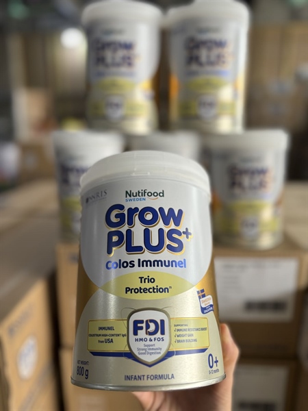 Sữa Nutifood Grow Plus+ Colos Immunel 0+ 800g (0-12M) - Thùng 12