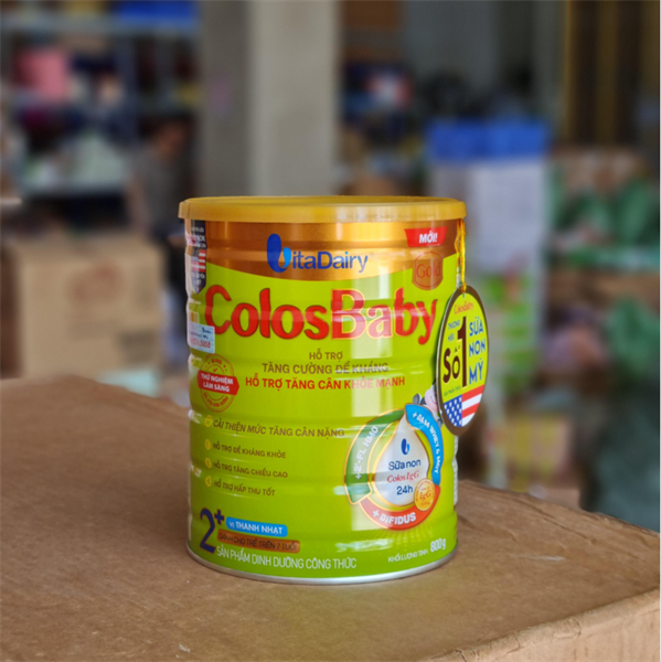 Sữa Colosbaby Gold 2+ 800g vị thanh nhạt (2Y+)- Thùng 12