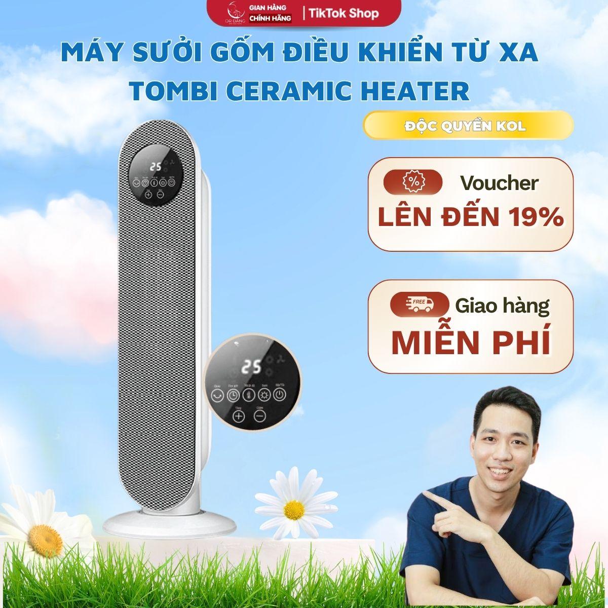 Máy sưởi gốm điều khiển từ xa Tombi Ceramic Heater - 65X