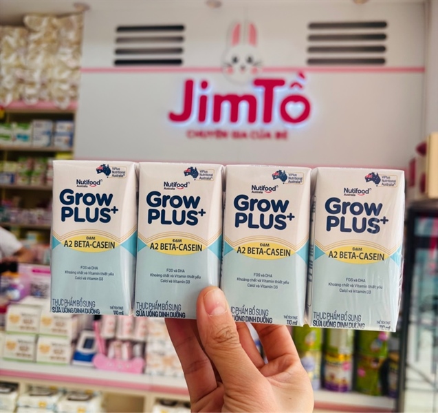 Lốc 4 hộp sữa pha sẵn growplus+ đạm A2 110ml (Lốc) - 4T