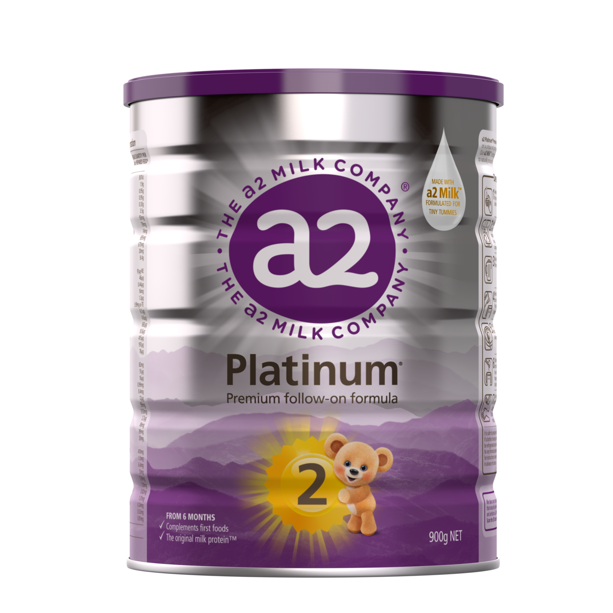 Sữa công thức A2 Platinum số 2 900g (6-12M) - Thùng 6 lon - CL - N32 - 12T