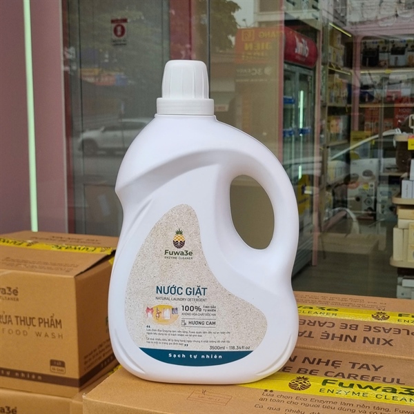 Nước giặt Fuwa3e 3.5L hương cam - Thùng 4 can