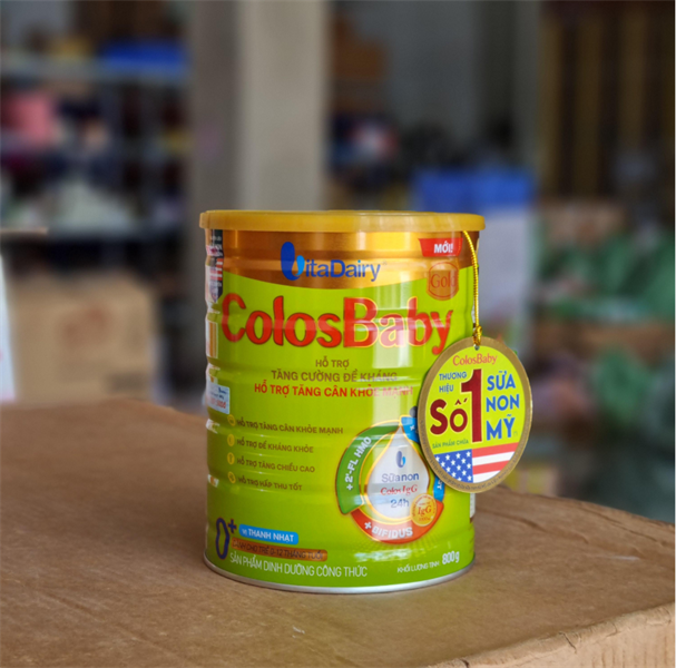 Sữa Colosbaby Gold 0+ 800g vị thanh nhạt (0M+) - 12T - Thùng 12