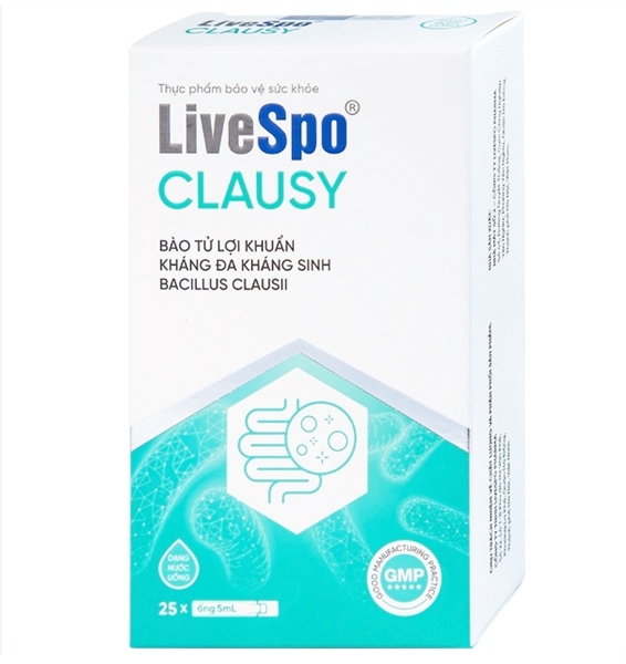 LiveSpo Clausy lợi khuẩn, hỗ trợ tiêu hoá 5ml x 10 ống (2Y+)
