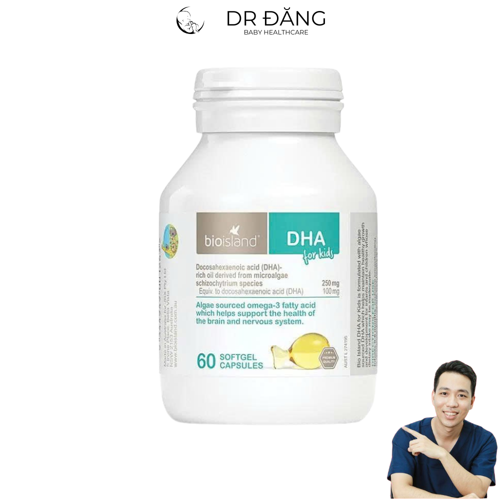 Bổ sung DHA Bioisland for kid 60 viên (0M+)