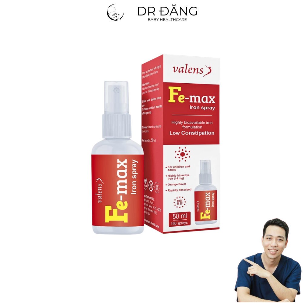 Bổ sung sắt dạng xịt Fe-max 50ml (1Y+)