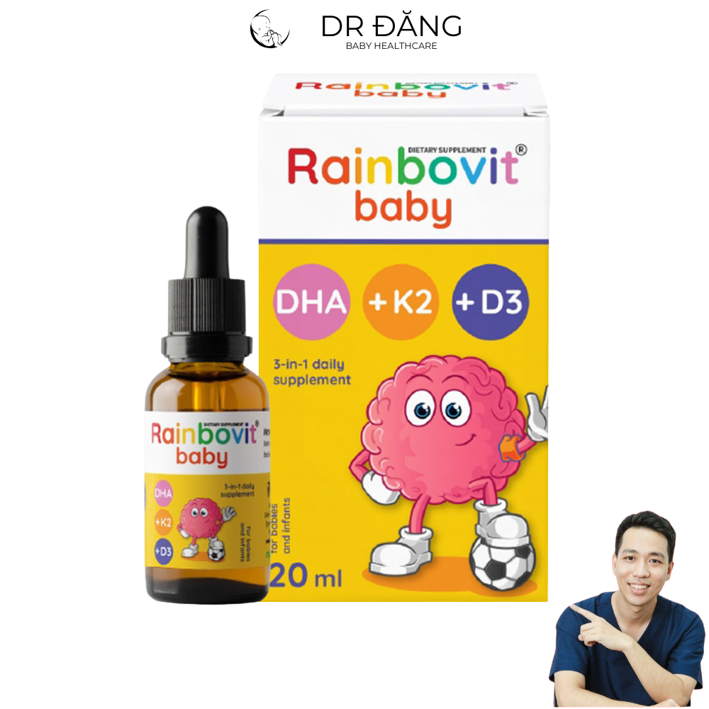 Bổ sung DHA, D3K2 Rainbovit Baby 20ml (0M+)