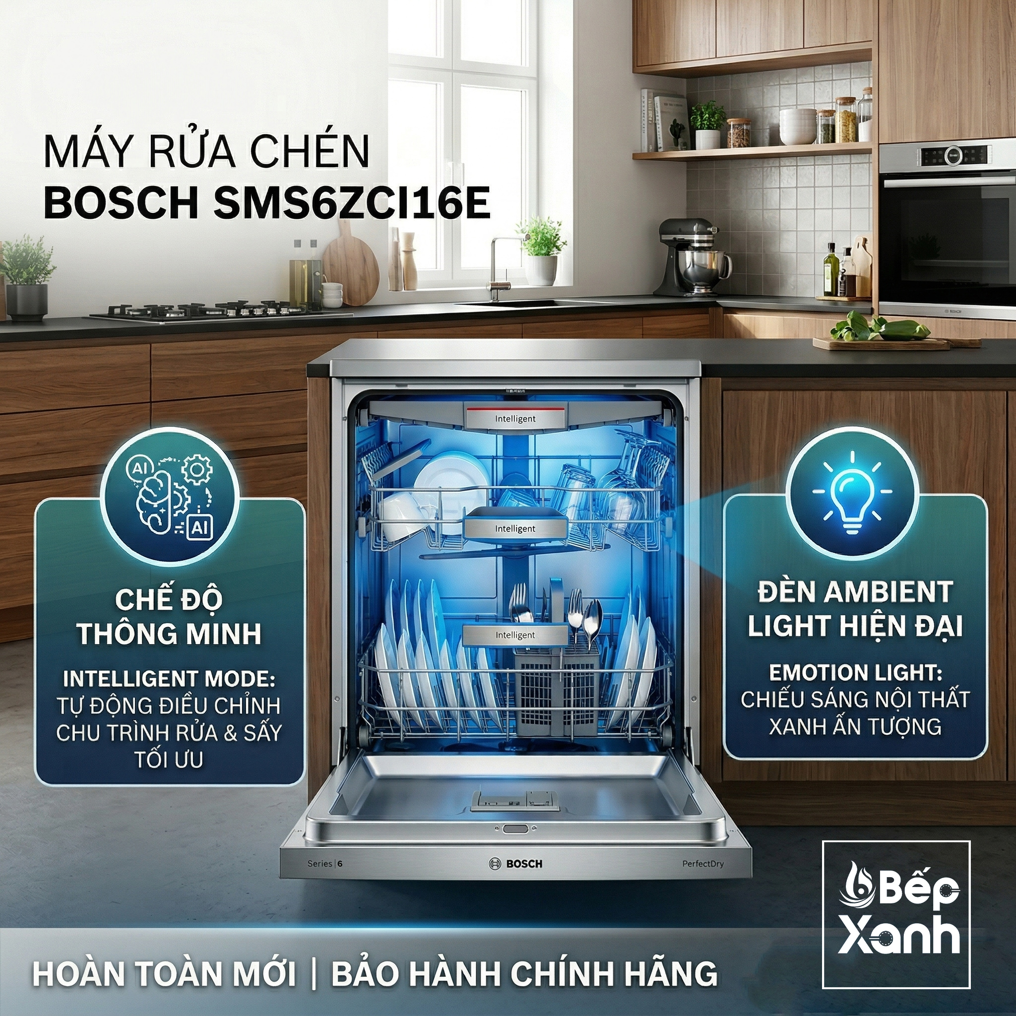 Máy Rửa Chén Độc Lập Series 6 Bosch SMS6ZCI16E / New 2024 - Nhập Khẩu Đức