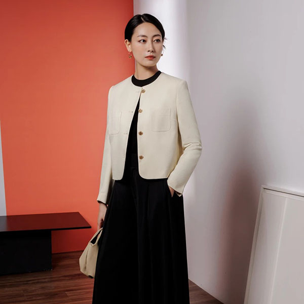 Áo khoác Twill dáng lửng