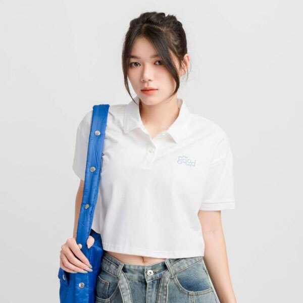 Áo polo nữ thêu hình