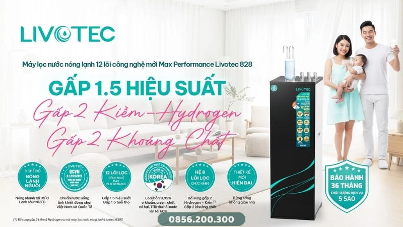 Máy lọc nước Livotec nóng lạnh 828