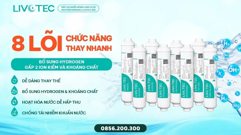 8 lõi chức năng thay nhanh Livotec 838