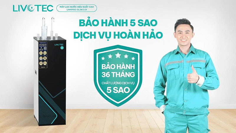 Dịch vụ bảo hành 5 sao trong 36 tháng