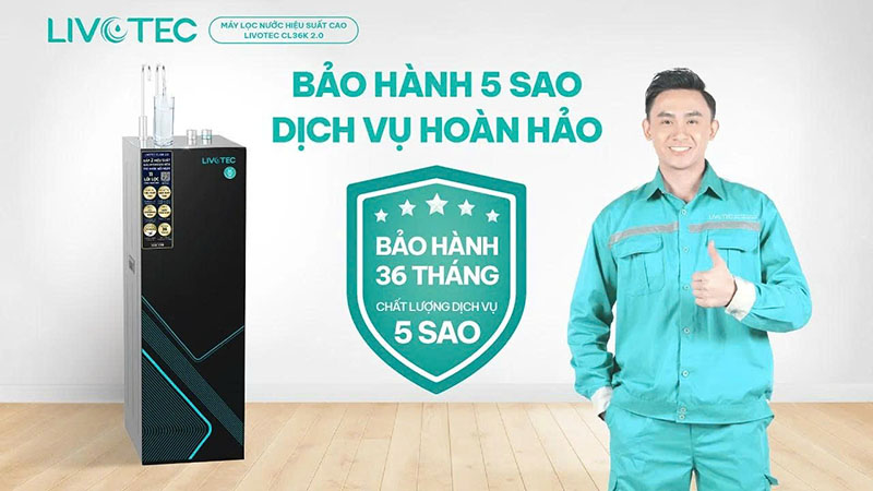 Dịch vụ bảo hành 5 sao trong 36 tháng