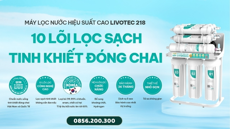Máy lọc nước Livotec tủ bếp 218