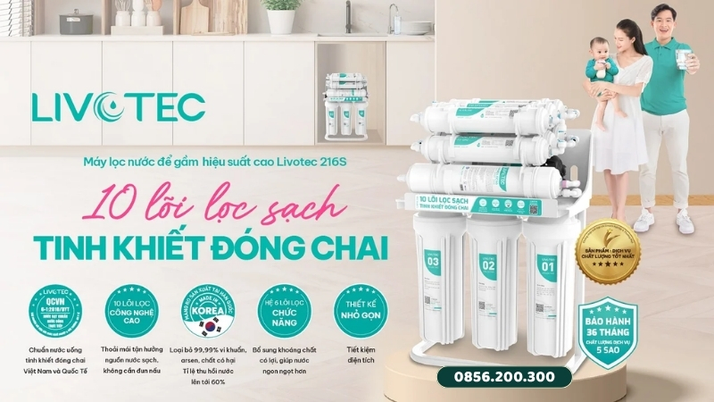 Máy lọc nước Livotec tủ bếp 216S