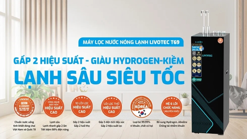 Máy lọc nước nóng lạnh Livotec T69