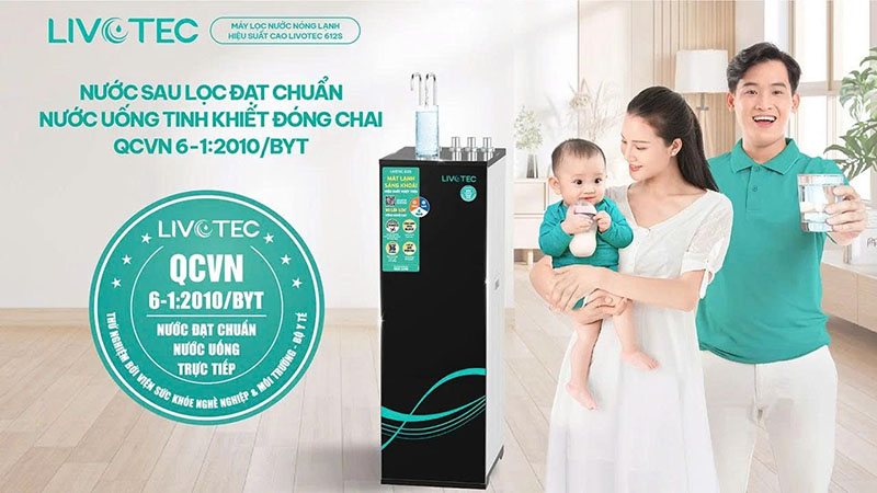 Nước sau lọc đạt chuẩn QCVN 6-1:2010/BYT của Bộ Y tế