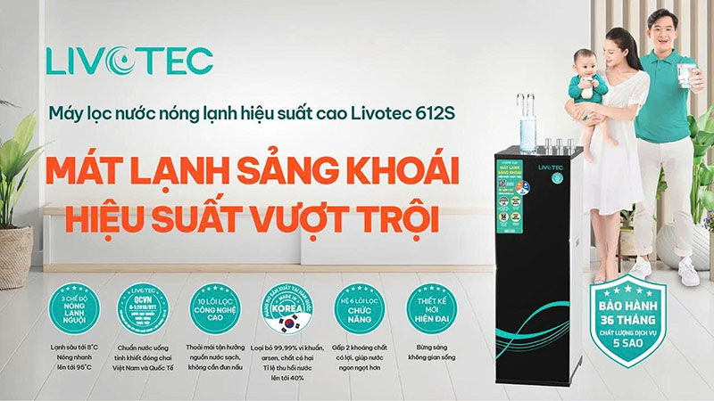Máy lọc nước nóng lạnh Livotec 612S