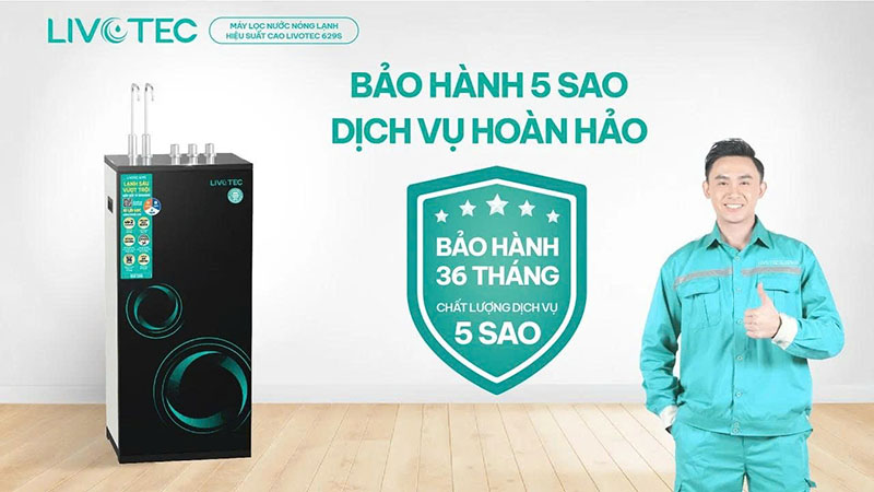 Dịch vụ bảo hành uy tín 5 sao với thời hạn dài nhất thị trường là 36 tháng